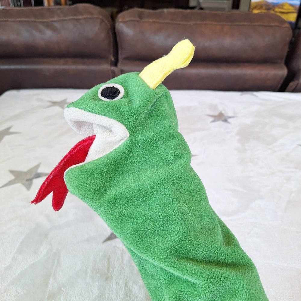 Baby Einstein Authentic Green Dragon Hand Puppet Plush Toy - Picture 3 of 7